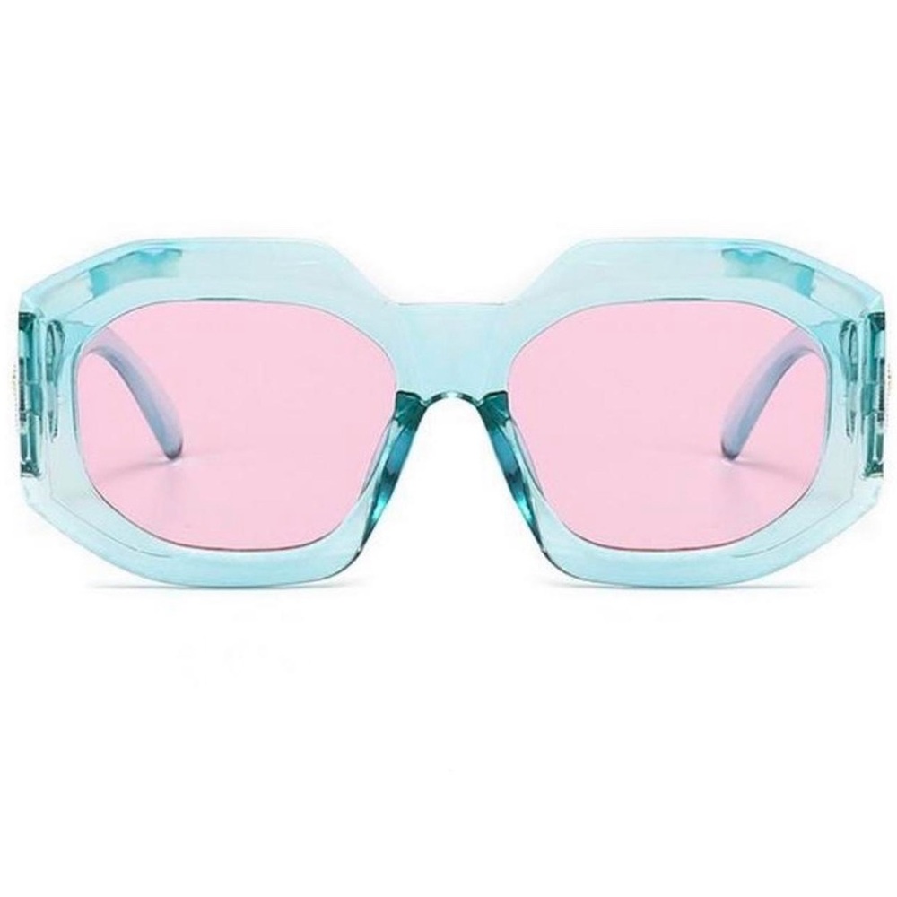 Trending Blue Sunglasses with Pink Lens | Fashion Eyewear for Summer Sun Glasses - Picture 2 of 2